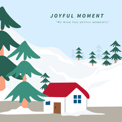 Charming Christmas Card With Festive Decor. Capturing the essence of holiday joy and celebration