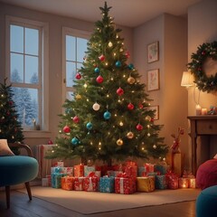 Weihnachten. Generative AI Technologie