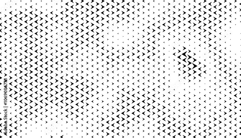 Poster black and white abstract geometric pattern with dynamic effect of sharp arrows. vector format illust