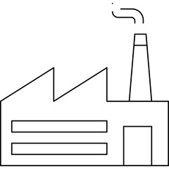 Factory single vector icon