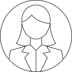 female profile single vector icon