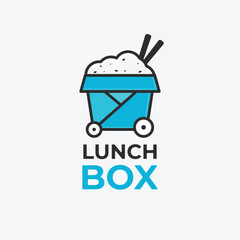 lunch box icon logo illustration design