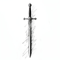 sword isolated on white