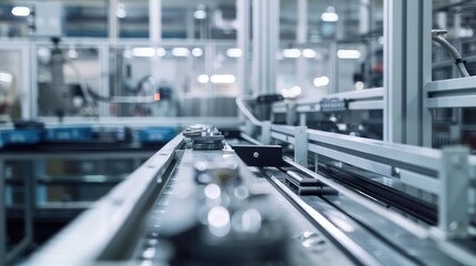 Fototapeta premium Modern Industrial Conveyor Belt System