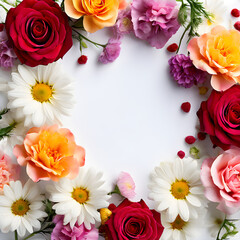 Fototapeta premium frame of flowers