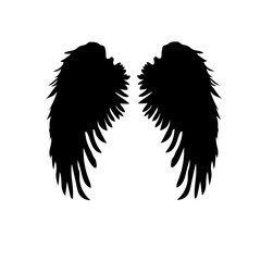 in loving memory angel wings and clouds vector black raven wing isolated with feather texture vectorThe tip of the wings wraps around the body, creating a fantastical, large angel best Only