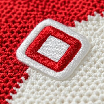 CloseUp of Monacos Flag Patch on Formal Attire. Monaco National Day
