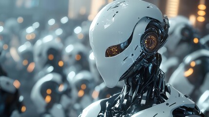 A futuristic setting where engineers push the boundaries of robotics technology, designing robots with advanced capabilities.