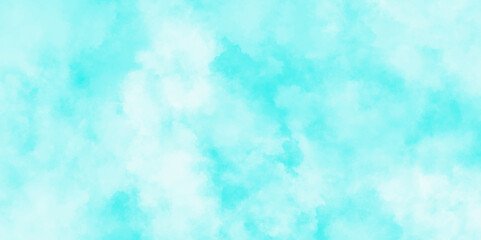 Obraz premium Abstract light blue watercolor cloudiness, mist, or smog background. light blue sky with white background and blurred pattern. Vivid textured aquarelle painted art design background.