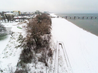 aerial view of Miedzyzdroje coast