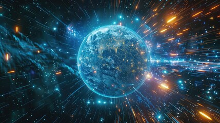 Obraz premium Spectacular Cosmic View of Earth