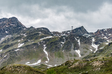 Mountain traveling in Swiss Alps, Switzerland, Europe