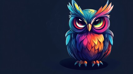 Fototapeta premium Colorful Owl Illustration