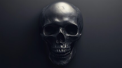 Fototapeta premium Dark and atmospheric skull illustration with realistic textures image