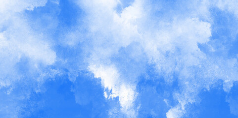 Abstract white and blue isolated cloud cumulus clouds. Gray aquarelle painted realistic fog or mist smoky textured canvas design. White and ash messy wall stucco texture background.	
