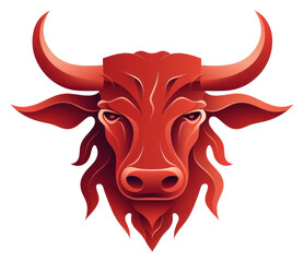 PNG Red paper livestock buffalo cattle.