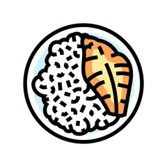 risotto fish color icon vector. risotto fish sign. isolated symbol illustration