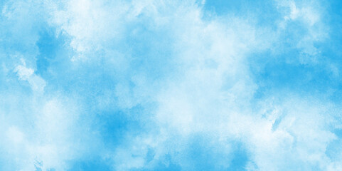 Grunge light sky blue shades watercolor background, abstract blue or white watercolor, Aquarelle paint paper textured canvas element for text design, Digital paint for template or any design.