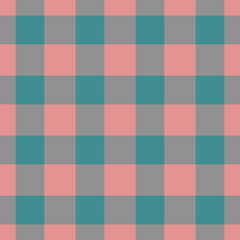 Decorative fabric textile vector, gingham texture plaid background. Occupation pattern check seamless tartan in grey and red colors.