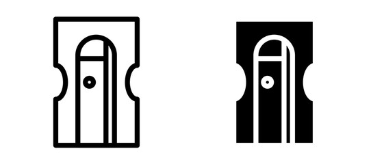 Fototapeta premium Sharpener icon symbol collection on white background.