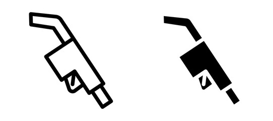 Petrol icon symbol collection on white background.