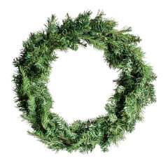 christmas wreath isolated on white
