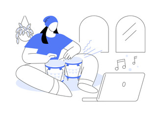 African drums isolated cartoon vector illustrations.