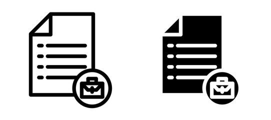 Job description icon symbol collection on white background.