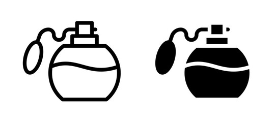 Parfum icon symbol collection on white background.