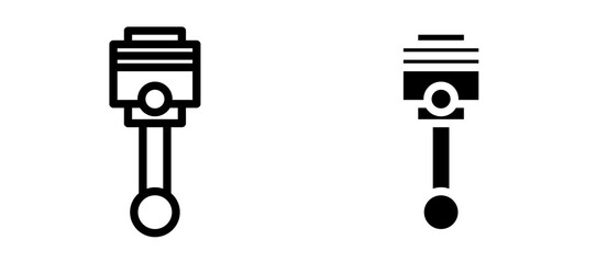 Car Piston icon symbol collection on white background.
