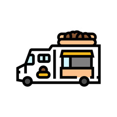 cheesesteak food truck color icon vector. cheesesteak food truck sign. isolated symbol illustration