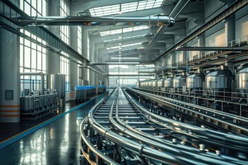 Naklejka premium Beverage production facility in China.