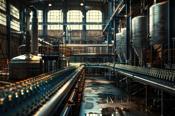 Fototapeta premium Beverage production facility in China.