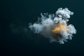 Subtle Yellowish Dust Particles in Motion