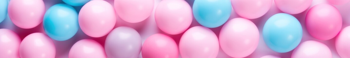 Vibrant Pink and Blue Spheres Abstract Background. 3D Rendered Geometric Shapes for Design