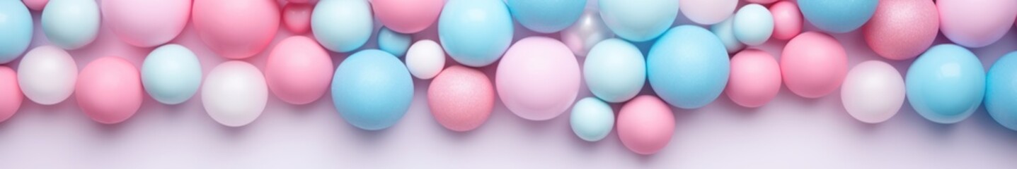 Vibrant Pink and Blue Spheres Abstract Background. 3D Rendered Geometric Shapes for Design