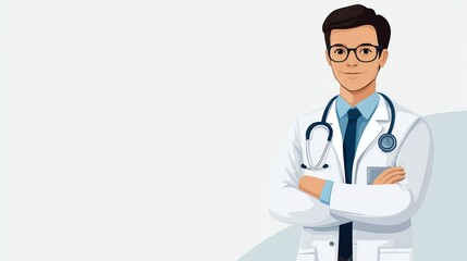 Fototapeta premium Smiling Doctor Illustration