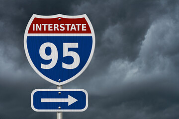 USA Interstate 95 highway sign