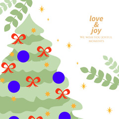 Elegant Holiday Greeting With Christmas Element