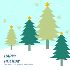 Elegant Holiday Greeting With Christmas Element