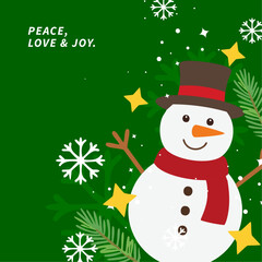 Christmas Greeting Card With Modern Christmas Design