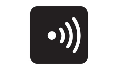 Wifi and Network Button icon with broadband and internet connection sign of data network icon. Wifi and network button icon featuring broadband, internet connection, and data network symbol.