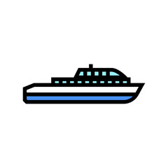 barge ship color icon vector. barge ship sign. isolated symbol illustration
