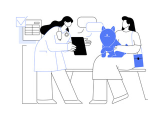 Visiting veterinarian isolated cartoon vector illustrations.