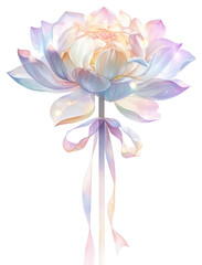Fototapeta premium PNG Lotus illustration watercolor flower.