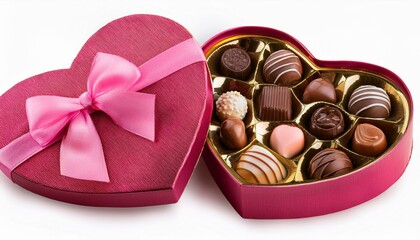 heart shaped chocolates on valentines day 