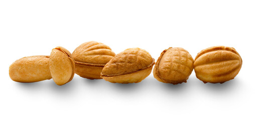 A heap of tasty homemade cookies with filling