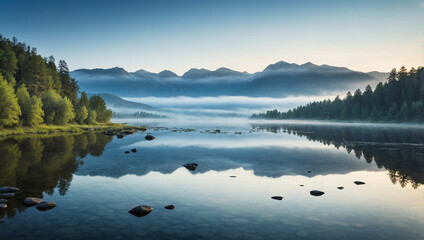 Fototapeta premium lake in the mountains