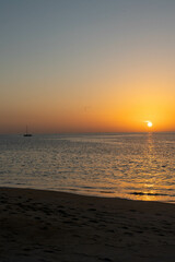 Naklejka premium pôr do sol, natureza