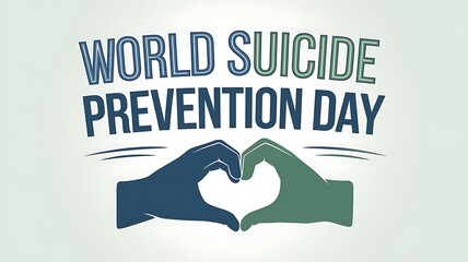 World Suicide Prevention Day Logo with Heart Shaped Hands